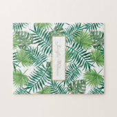 熱帯植物葉の葉柄。 ジグソーパズル (横)