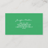 熱帯植物葉の葉柄。 名刺 (裏面)