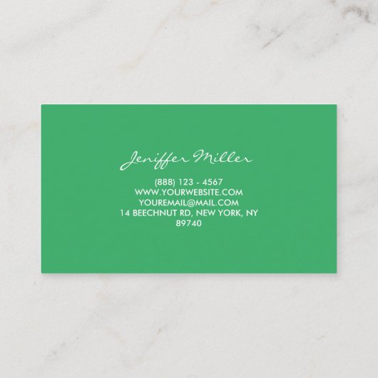 熱帯植物葉の葉柄。         名刺 (裏面)