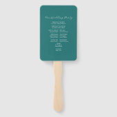 熱帯植物葉結婚式 プログラムファン ハンドファン (裏面)