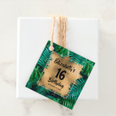 熱帯植物金ゴールド16誕生日 パーソナライズされた フェイバータグ (インサイチュ)