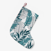 熱帯植物離れのヴィンテージ壁紙 スモールクリスマスストッキング (正面 (吊り時))