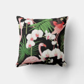 熱帯植物鳥色イラストレーション クッション (裏面)
