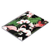 熱帯植物鳥色イラストレーション ノートブック (左側)