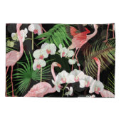 熱帯植物鳥色イラストレーション 枕カバー (裏面)