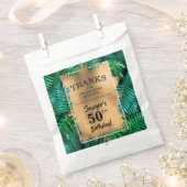 熱帯植物50thバースデーパーティー好意バッグ フェイバーバッグ (クリップ留めされた状態)