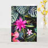 熱帯植物 カード (黄色い花)