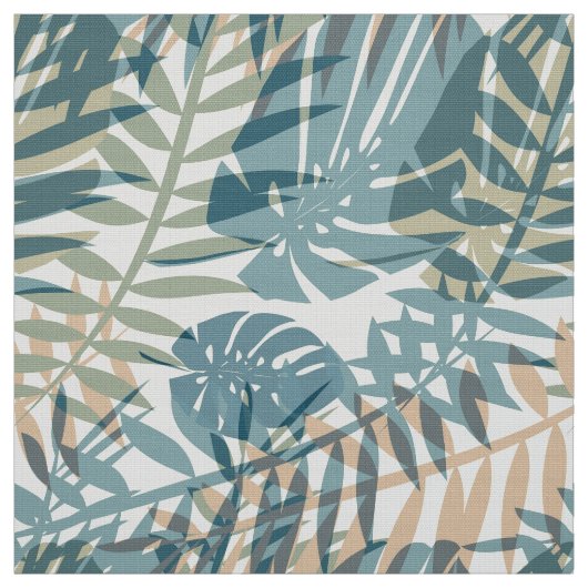 熱帯植物，ジャングル，熱帯，ベージュ，葉 ファブリック (見本)