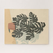 熱帯植物。モンステラ ジグソーパズル (横)