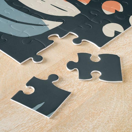 熱帯植物:抽象芸術芸術的パターン。 ジグソーパズル (側面)