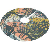 熱帯植物：抽象芸術芸術的パターン。 ブラッシュドポリエステルツリースカート (アングル)