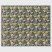 熱帯植物：抽象芸術芸術的パターン。 ラッピングペーパー (フラット)