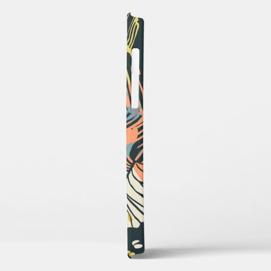 熱帯植物:抽象芸術芸術的パターン。 Case-Mate iPhoneケース (裏面 / 左)