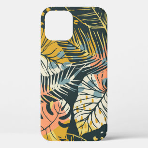 熱帯植物:抽象芸術芸術的パターン。 iPhone 12ケース