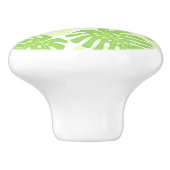 熱帯植物- Monsteraパターンの葉 セラミックノブ (側面)