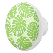 熱帯植物- Monsteraパターンの葉 セラミックノブ (右)