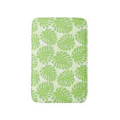 熱帯植物- Monsteraパターンの葉 バスマット (正面縦)