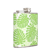 熱帯植物- Monsteraパターンの葉 フラスク (右)