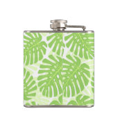 熱帯植物- Monsteraパターンの葉 フラスク (裏面)