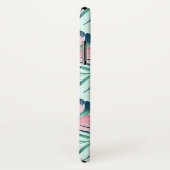 熱帯楽園のシュロの葉及びピンクのフラミンゴの名前 Case-Mate iPhoneケース (裏面/右)