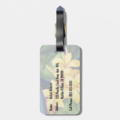熱帯楽園のハイビスカスの荷物のラベル ラゲッジタグ (裏面縦)