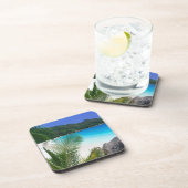 熱帯楽園のビーチのコースターセット コースター (右側)