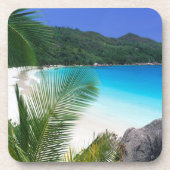 熱帯楽園のビーチのコースターセット コースター (正面)