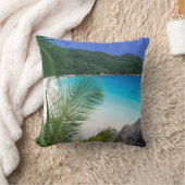 熱帯楽園のビーチの枕 クッション (ブランケット)