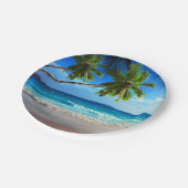 熱帯楽園のビーチ ペーパープレート (アングル)