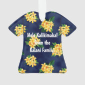 熱帯楽園のプルメリアのハワイアンのアロハワイシャツ オーナメント (裏面)