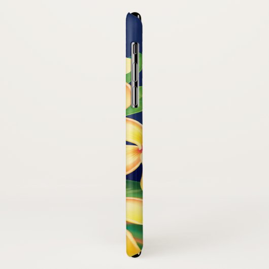 熱帯楽園のプルメリアのハワイアンのイラストレーション Case-Mate iPhoneケース (裏面/左)