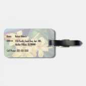 熱帯楽園のプルメリアの荷物のラベル ラゲッジタグ (裏面横)