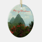 熱帯楽園のメリークリスマスのオーナメント セラミックオーナメント (右)