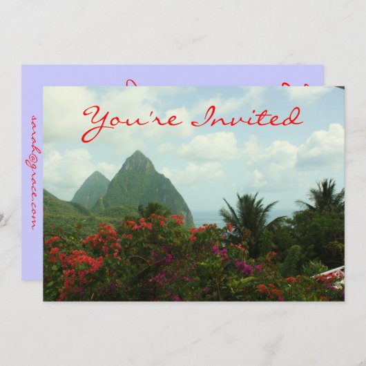 熱帯楽園の招待状 招待状 (正面/裏面)