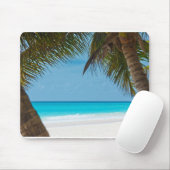 熱帯楽園水ビーチの砂の波の運命 マウスパッド (マウス)