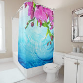 熱帯楽園、禅、平和、調停、ヨガ、チャクラ、 シャワーカーテン (インサイチュ)