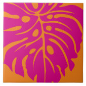 熱帯模様セラミックタイル タイル (正面)