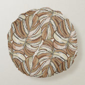 熱帯模様。グラフィックデザインと驚きのモン ラウンドクッション (裏面)