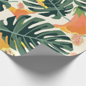 熱帯模様。テキスカラフルタイルテクスチャ異国風の ラッピングペーパー (角)