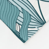 熱帯模様(トレンディーや葉)  フリースブランケット (角)