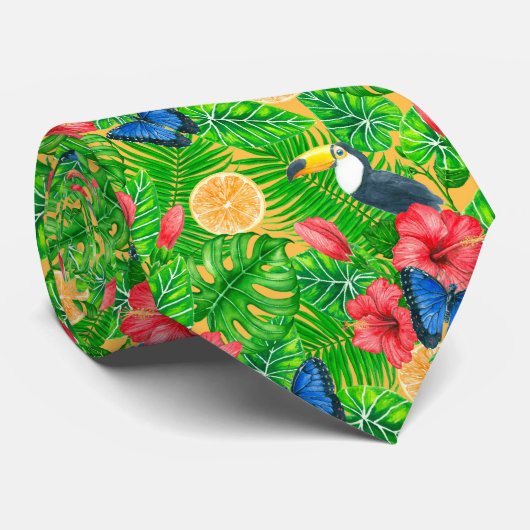 熱帯模様 ネクタイ (ロール)