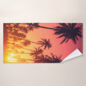 熱帯樹の夕焼け バスタオル (バスタオル)
