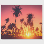 熱帯樹の夕焼け ラッピングペーパー (フラット)