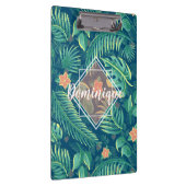 熱帯樹木パターンのクリパーソナライズされたップボード クリップボード (右)