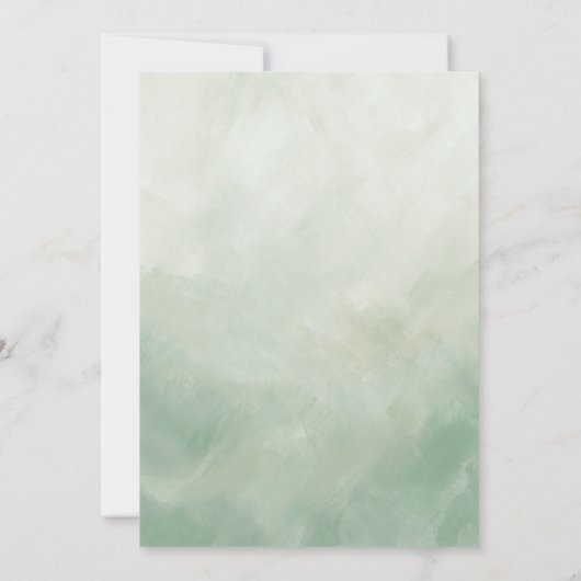 熱帯樹木幾何モダンブライダルシャワー 招待状 (裏面)