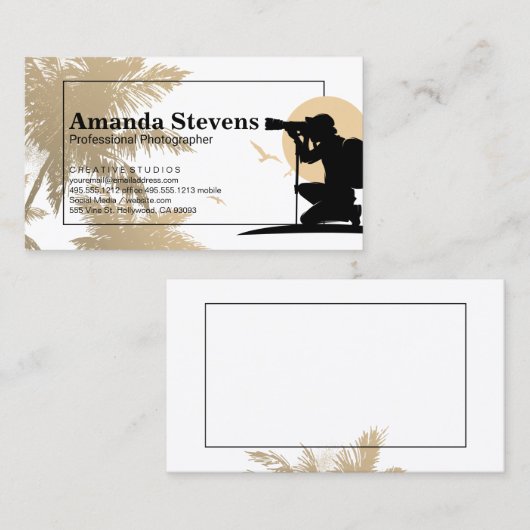 熱帯樹木 | フォトグラファーによる写真の撮影 名刺 (正面/裏面)