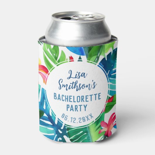 熱帯樹枝水カラーカスタムバチェロレッテ 缶クーラー (缶正面)