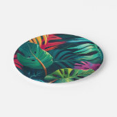 熱帯樹枝水彩楽園 ペーパープレート (アングル)