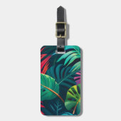 熱帯樹枝水彩楽園 ラゲッジタグ (正面縦)