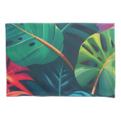 熱帯樹枝水彩楽園 枕カバー (正面)